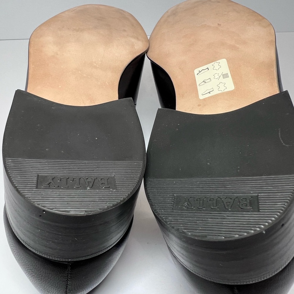 Bally size 9 men’s slip on loafers black leather Switzerland Sligo NWOT - Picture 10 of 15